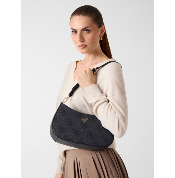 Τσάντα GUESS Noelle Top Zip HWSO9672180 Ανθρακί